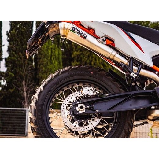 SLIP-ON EXHAUST GPR POWERCONE EVO KT.105.3.PCEV BRUSHED STAINLESS STEEL INCLUDING REMOVABLE DB KILLER AND LINK PIPE