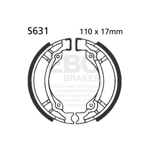 BRAKE SHOE SET EBC S631