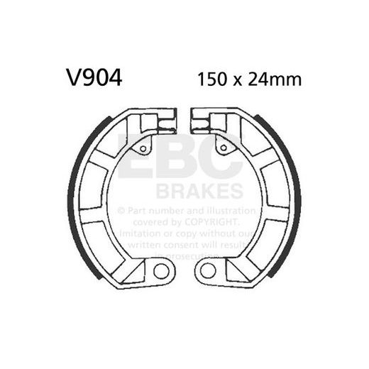 BRAKE SHOE SET EBC V904 VZMETI NISO PRILOŽENE