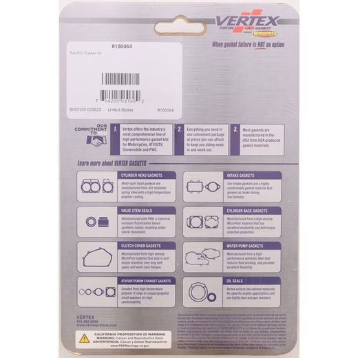 TOP END GASKET KIT WINDEROSA TEGS 8100064