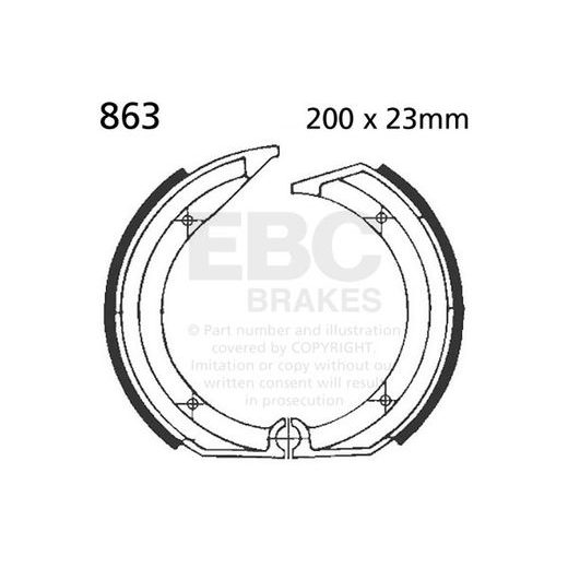 BRAKE SHOE SET EBC 863