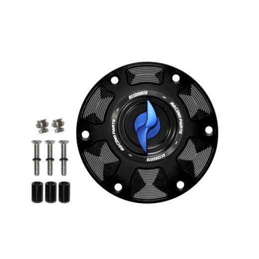 TANK FILLER CAP ACCOSSATO FC101 FOR APRILIA MOTORBIKES WITH QUICK RELEASE MACHINED FROM BILLET ALUMINIUM ZLAT