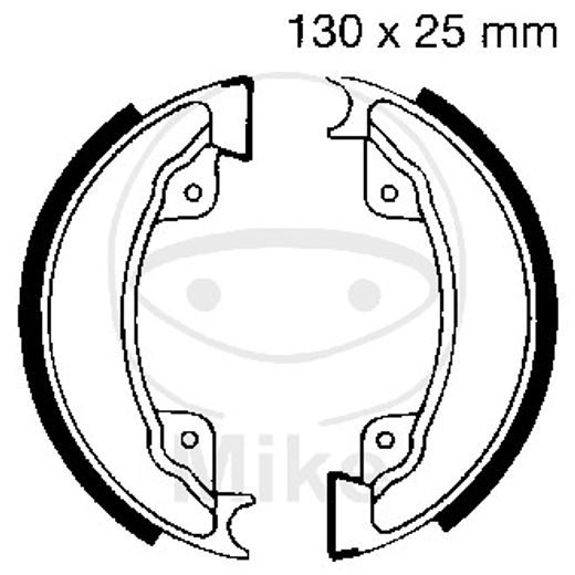 BRAKE SHOE SET EBC H332G GROOVED INCLUDINGS SPRINGS