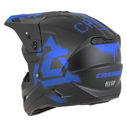 MOTOCROSS HELMET CASSIDA CROSS CUP 2 CREW JUNIOR BLACK MATT/BLUE S
