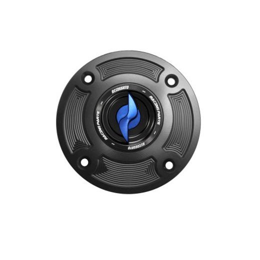 TANK FILLER CAP ACCOSSATO FC141 FOR SUZUKI MOTORBIKES WITH QUICK RELEASE MACHINED FROM BILLET ALUMINIUM RDEČ