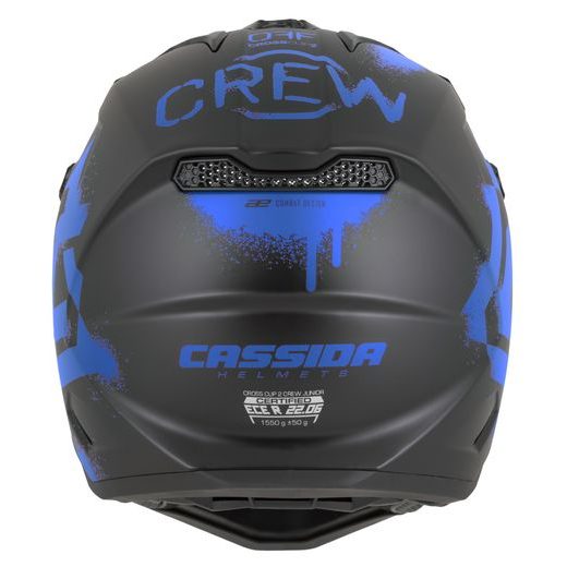 MOTOCROSS HELMET CASSIDA CROSS CUP 2 CREW JUNIOR BLACK MATT/BLUE S