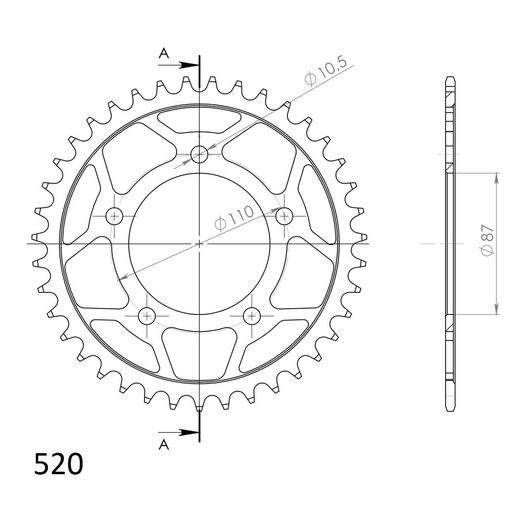 VERIŽNI SET EK - SREBRNA CHAIN 520 SRX, X-RING (X, NX, QX, XS), CHK FRONT SPROCKET JT CHK RUBBER CUSHIONED, CHK REAR SPROCKET SUPERSPROX ZA SUZUKI GS 500 E 1994-1998