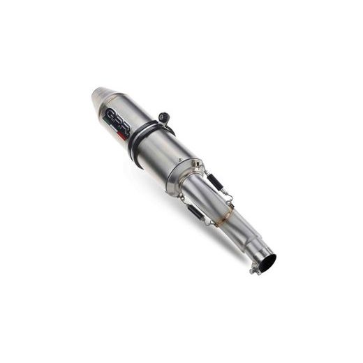 SLIP-ON EXHAUST GPR DEEPTONE ATV PO.2.DEATV BRUSHED STAINLESS STEEL INCLUDING REMOVABLE DB KILLER AND LINK PIPE