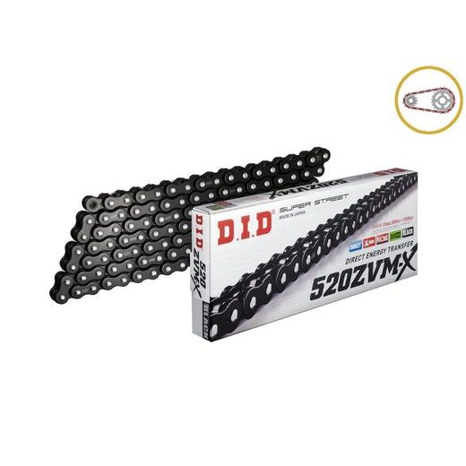 VERIŽNI SET D.I.D CHAIN - SREBRNA CHAIN 520 ZVM-X, X-RING (X, NX, QX, XS), CHK FRONT SPROCKET JT CHK RUBBER CUSHIONED, CHK REAR SPROCKET JT ZA KTM DUKE 790 2020-2024