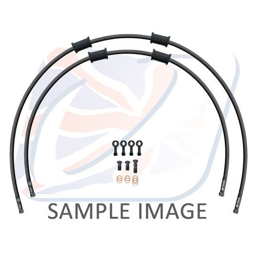 STANDARD FRONT BRAKE HOSE KIT VENHILL POWERHOSEPLUS KTM-9001FB-BK (2 CEVI V KOMPLETU) BLACK HOSES, BLACK FITTINGS