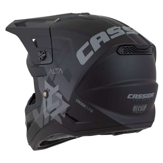 MOTOCROSS HELMET CASSIDA CROSS CUP 2 ALTA JUNIOR BLACK MATT/DARK GRAY L
