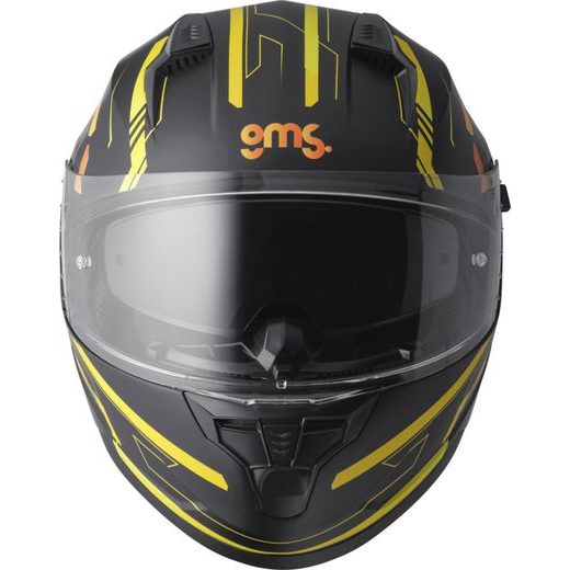 INTEGRALNA ČELADA GMS HEXAGO ZG12501 GRAPHIC YELLOW - ORANGE M