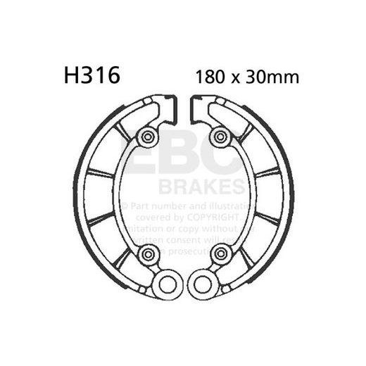 BRAKE SHOE SET EBC H316 VZMETI NISO PRILOŽENE