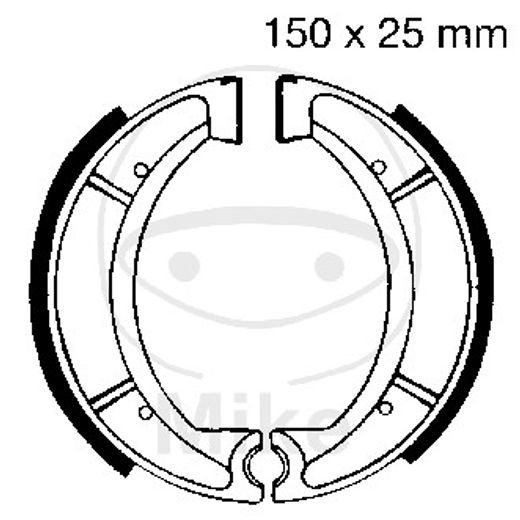 BRAKE SHOE SET EBC Y510G GROOVED VZMETI NISO PRILOŽENE