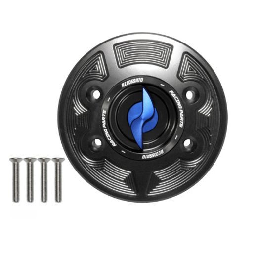 TANK FILLER CAP ACCOSSATO FC133 FOR BMW MOTORBIKES WITH QUICK RELEASE MACHINED FROM BILLET ALUMINIUM ZELENA