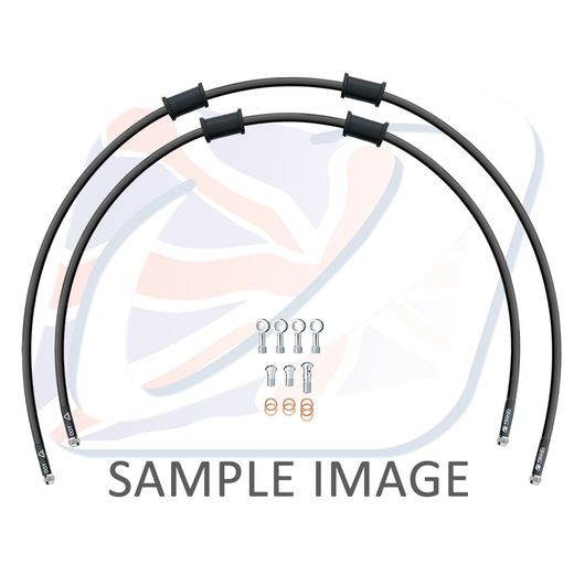 CROSSOVER FRONT BRAKE HOSE KIT VENHILL POWERHOSEPLUS SUZ-6039F-BK (2 CEVI V KOMPLETU) BLACK HOSES, CHROMED FITTINGS