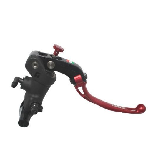 RADIAL BRAKE MASTER CYLINDER ACCOSSATO 19 X 18 WITH FOLDING LEVER,RED