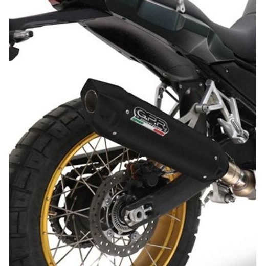 SLIP-ON EXHAUST GPR FURORE-X TITANIO NERO KOV.1.FUXTITBL TITANIUM MATTE BLACK INCLUDING LINK PIPE AND REMOVABLE DBKILLER