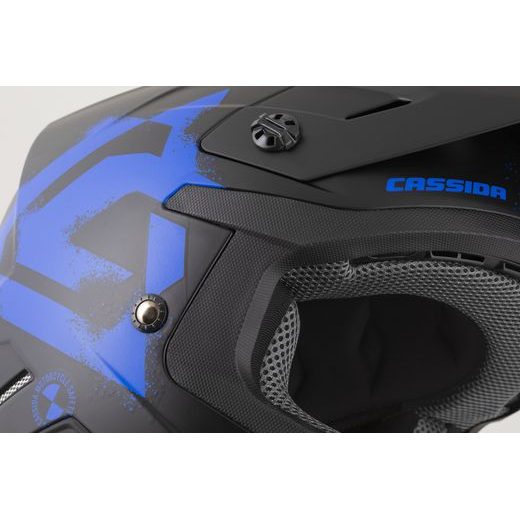 MOTOCROSS HELMET CASSIDA CROSS CUP 2 CREW JUNIOR BLACK MATT/BLUE S