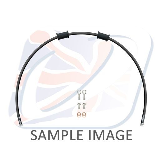 SET ZADNJIH ZAVORNIH CEVI VENHILL POWERHOSEPLUS HON-6039RS-BK (1 CEV V KOMPLETU) BLACK HOSES, STAINLESS STEEL FITTINGS