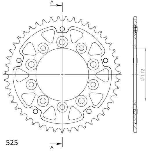 ZADNJI VERIŽNIK (ZOBNIK) SUPERSPROX STEALTH RST-1304:47-BLU MODER 47T, 525