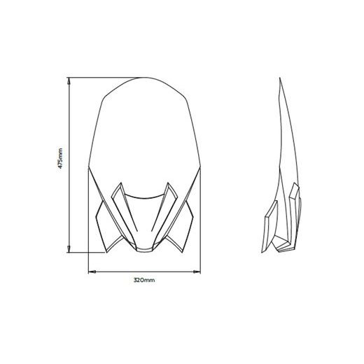WINDSHIELD PUIG NEW. GEN TOURING 20362N ČRNA