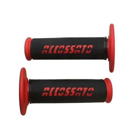 OFFROAD GRIPS ACCOSSATO GR008 IN BLACK COLOR WITH COLORED LOGO