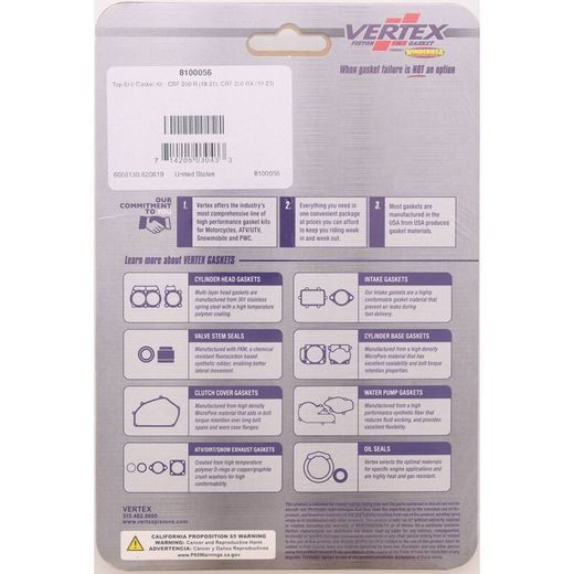 TOP END GASKET KIT WINDEROSA TEGS 8100056