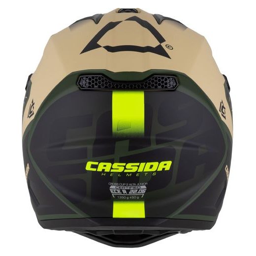 MOTOCROSS HELMET CASSIDA CROSS CUP 2 NAPA JUNIOR SAND/GREEN/YELLOW FLUO/BLACK MATT S