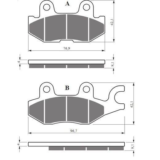 ZAVORNE OBLOGE GOLDFREN 427 S33 OFF-ROAD REAR