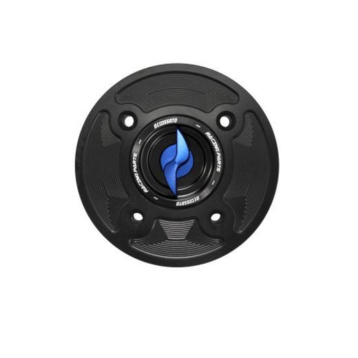 TANK FILLER CAP ACCOSSATO FC126 FOR KAWASAKI MOTORBIKES WITH QUICK RELEASE MACHINED FROM BILLET ALUMINIUM ZELENA