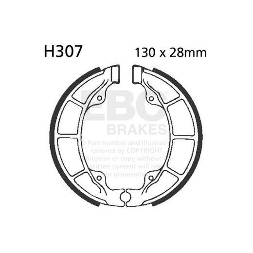 BRAKE SHOE SET EBC H307 INCLUDINGS SPRINGS