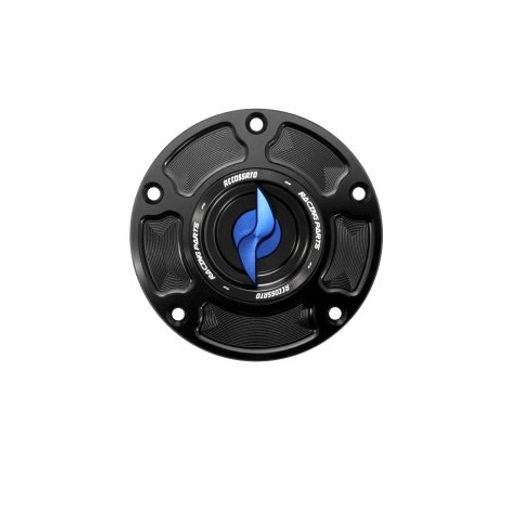 TANK FILLER CAP ACCOSSATO FC115 FOR KTM MOTORBIKES WITH QUICK RELEASE MACHINED FROM BILLET ALUMINIUM SREBRNA