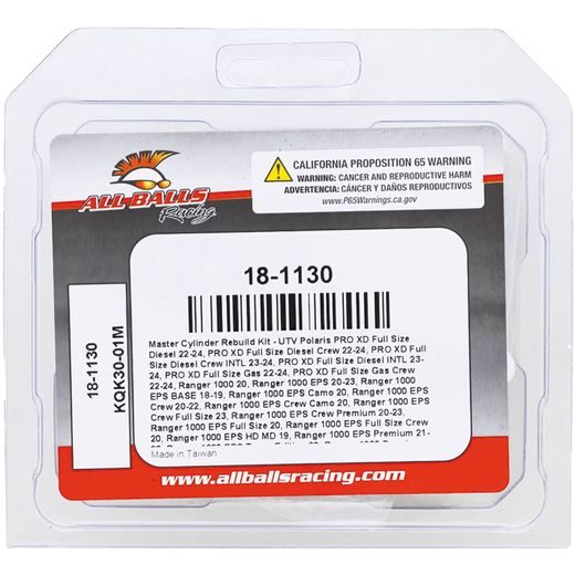 MASTER CYLINDER REBUILD KIT ALL BALLS RACING MCR18-1130