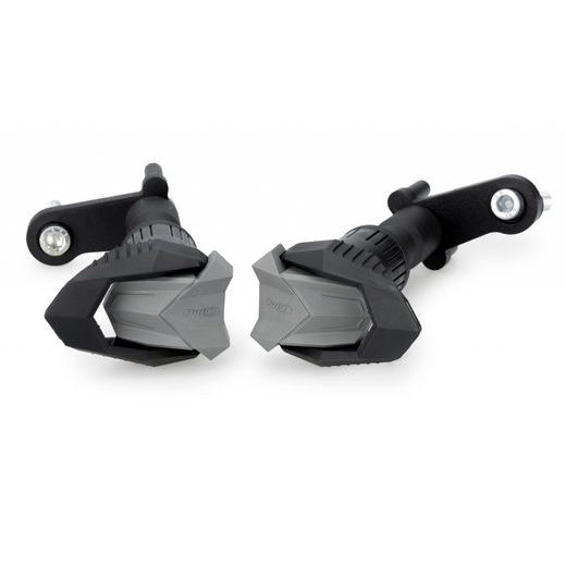 FRAME SLIDERS PUIG R19 22621N BLACK WITH GREY RUBBER