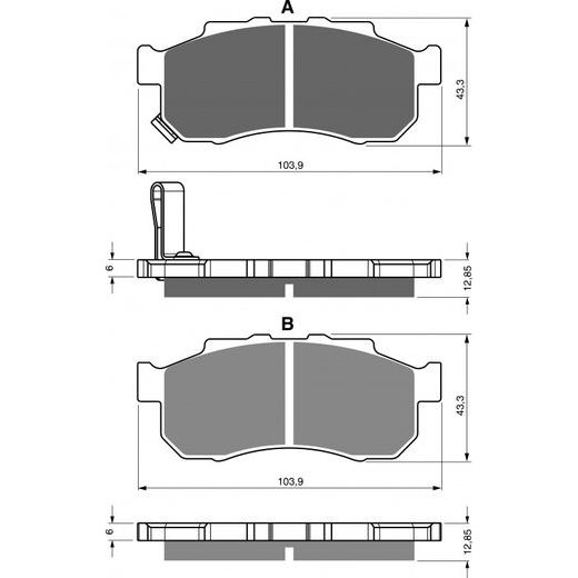 ZAVORNE OBLOGE GOLDFREN 338 S33 OFF-ROAD FRONT