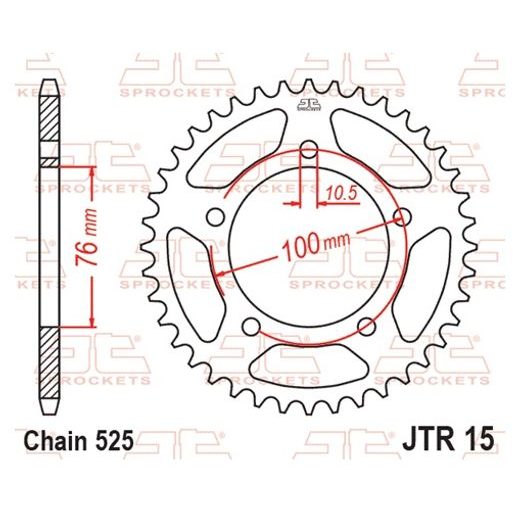 ZADNJI VERIŽNIK (ZOBNIK) JT JTR 15-46 46T, 525
