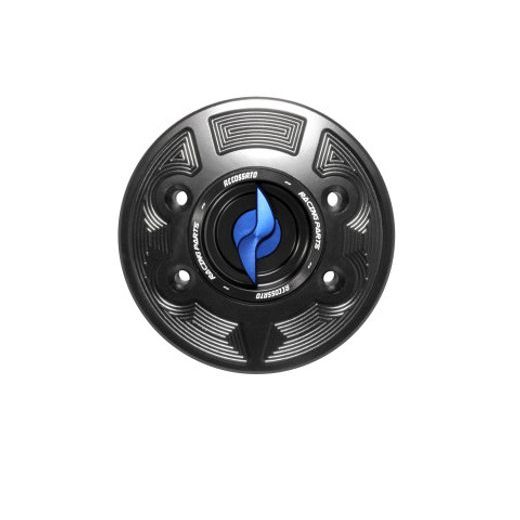 TANK FILLER CAP ACCOSSATO FC103 FOR BMW MOTORBIKES WITH QUICK RELEASE MACHINED FROM BILLET ALUMINIUM SREBRNA