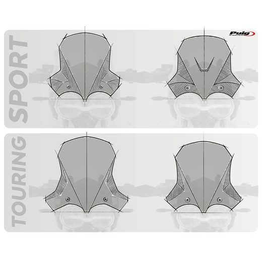 WINDSCREEN PUIG TOURING 22431F DARK SMOKE