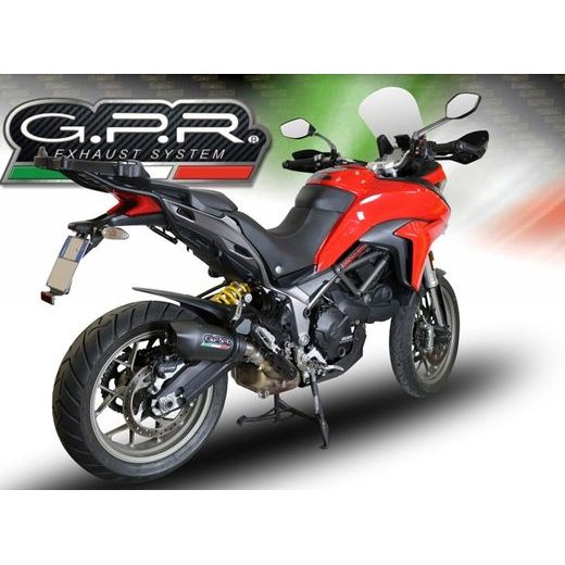 SLIP-ON EXHAUST GPR NEW GRAND PRIX EVO BLACK TITANIUM E5.D.138.GPAN.BLT TITANIUM MATTE BLACK INCLUDING REMOVABLE DB KILLER AND LINK PIPE