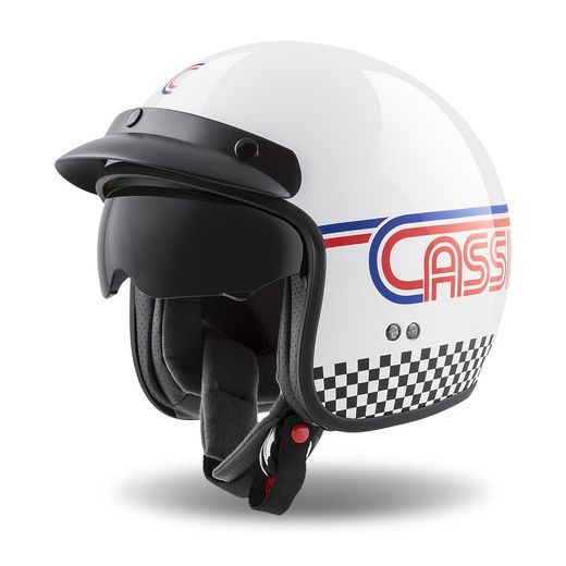 JET HELMET CASSIDA OXYGEN RONDO WHITE/ RED/ BLUE/ BLACK XS