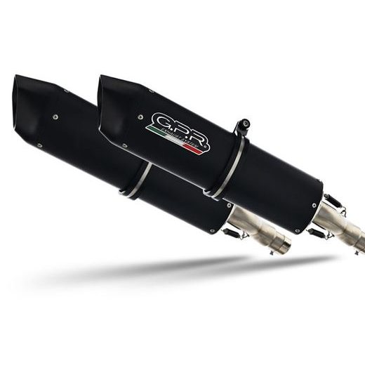 DUAL SLIP-ON EXHAUST GPR FURORE NERO H.49.CAT.FUNE MATTE BLACK INCLUDING REMOVABLE DB KILLERS, LINK PIPES AND CATALYSTS