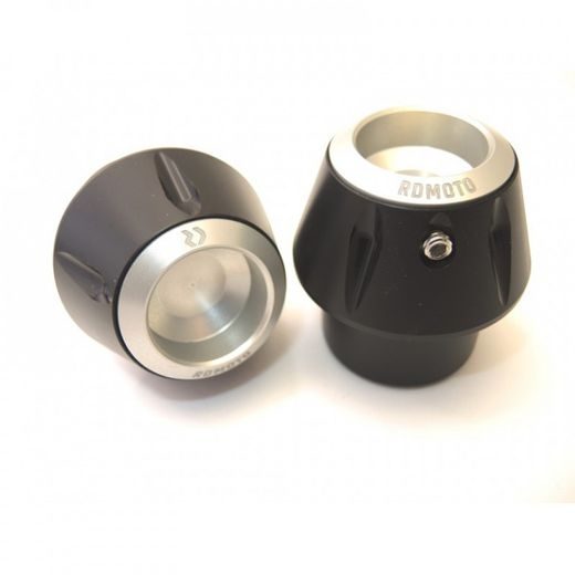 CRASH PROTECTORS RDMOTO KTM13N ČRNA WITH SILVER CAPS