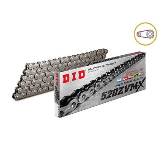 VERIŽNI SET D.I.D CHAIN - SREBRNA CHAIN 520 ZVM-X, X-RING (X, NX, QX, XS), CHK FRONT SPROCKET JT, CHK REAR SPROCKET JT ZA HUSQVARNA TE 450 2003-2004