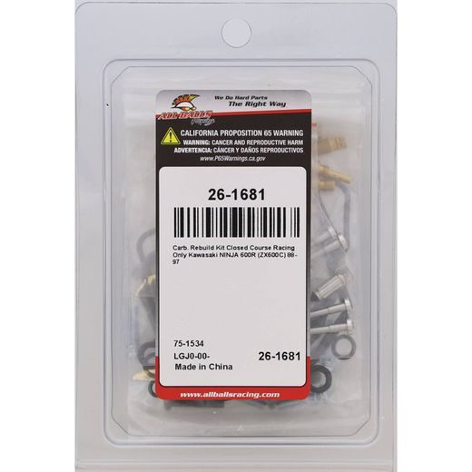 CARBURETOR REBUILD KIT ALL BALLS RACING CARK26-1681