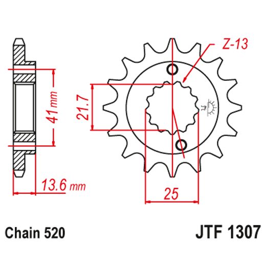 SPREDNJI VERIŽNIK JT JTF 1307-15 15T, 520