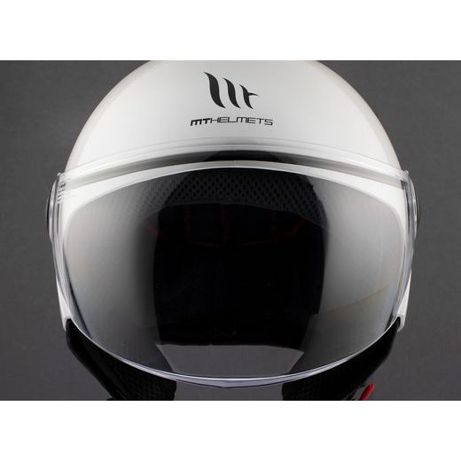 JET ČELADA MT HELMETS STREET S SOLID A0 GLOSS WHITE XXL