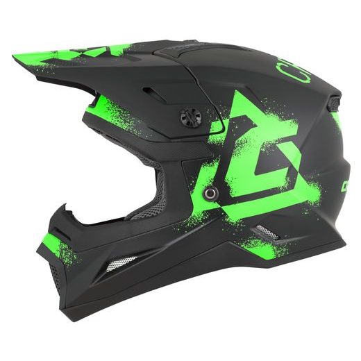 MOTOCROSS HELMET CASSIDA CROSS CUP 2 CREW JUNIOR BLACK MATT/GREEN FLUO M