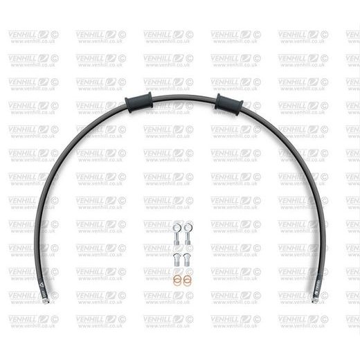SET ZADNJIH ZAVORNIH CEVI VENHILL POWERHOSEPLUS SUZ-6024R-BK (1 CEV V KOMPLETU) BLACK HOSES, CHROMED FITTINGS