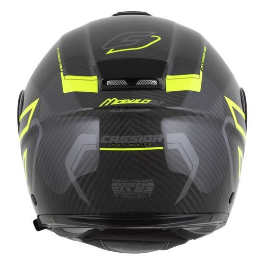 INTEGRALNA ČELADA CASSIDA MODULO 2.1 PLUS CARBON GLOSS CARBON/YELLOW FLUO/REFLECTIVE SILVER/BLACK S